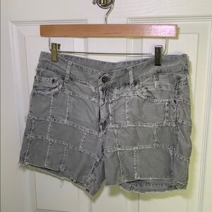 Sundance gray patchwork distressed shorts size 6